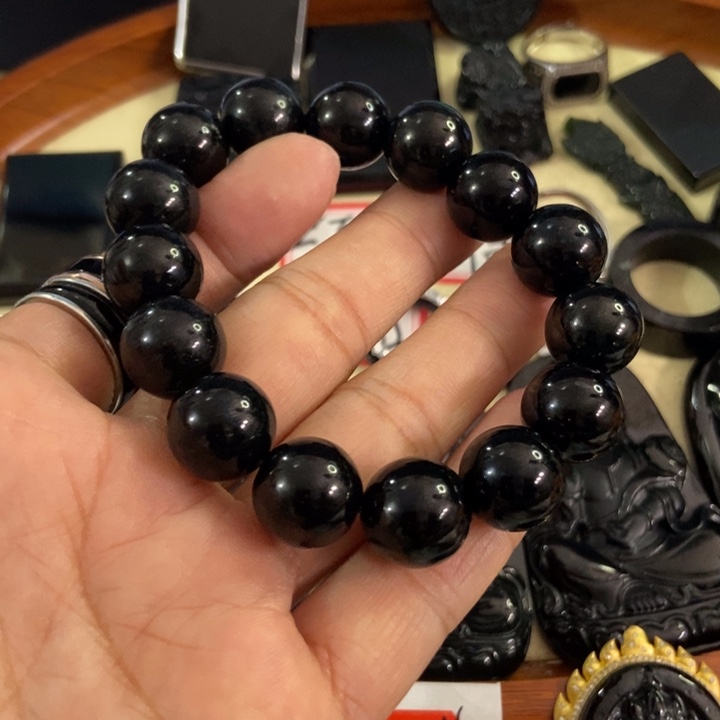 翡翠手链未镶嵌墨翠14