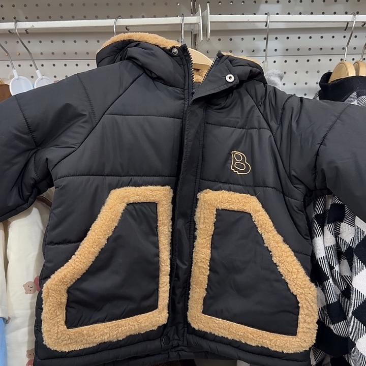 100码棉服黑色布迪儿