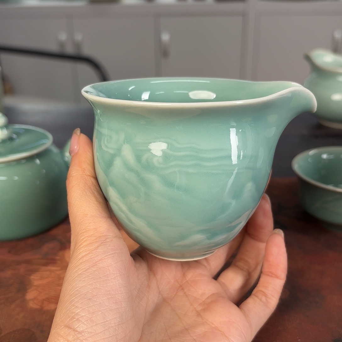 龙泉云间青瓷小米茶器