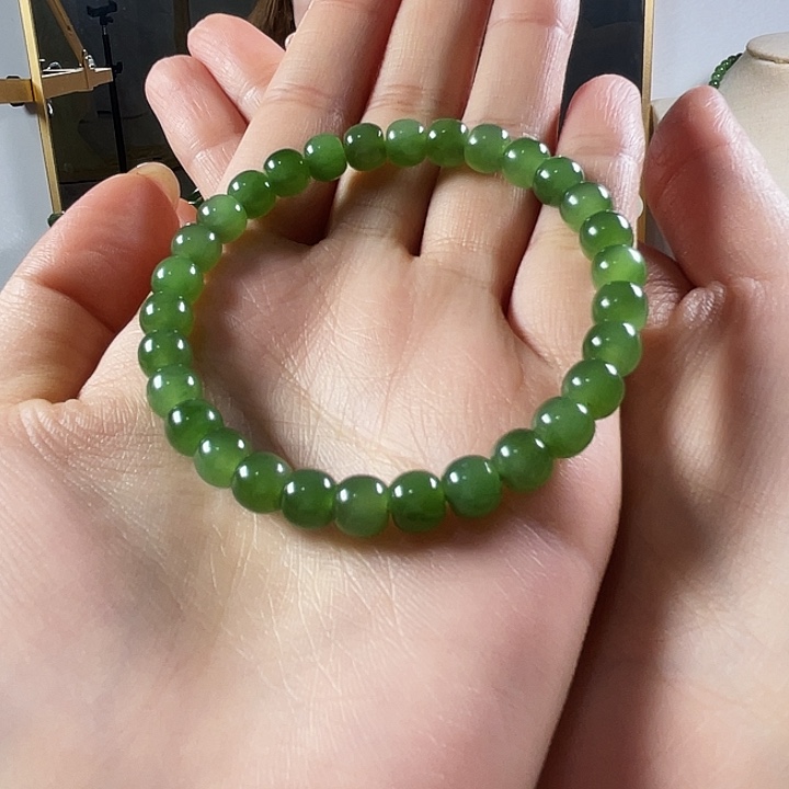 和田玉（碧玉）未镶嵌手串
