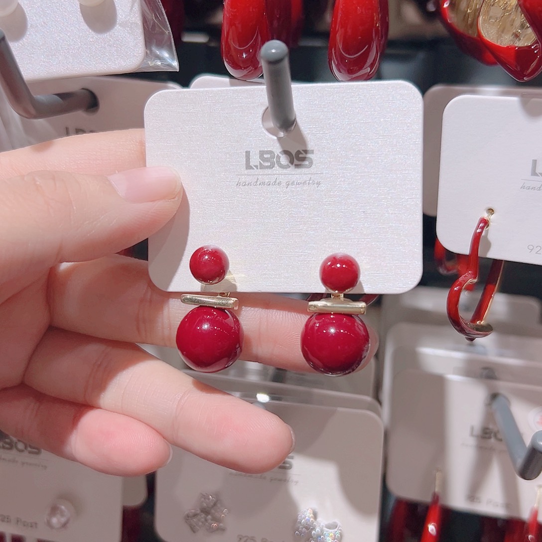 琉璃铁合金合金耳环的