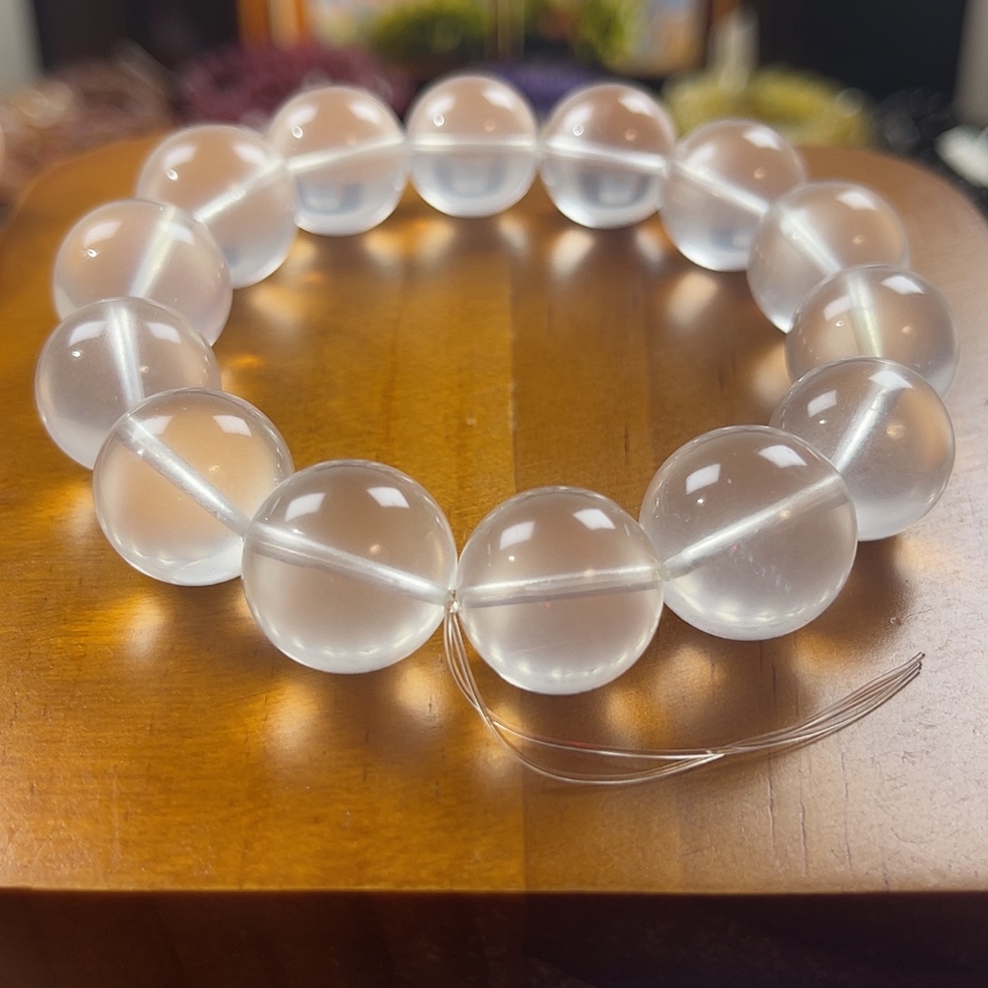 水晶未镶嵌手链巨无霸奶白晶 16.6m