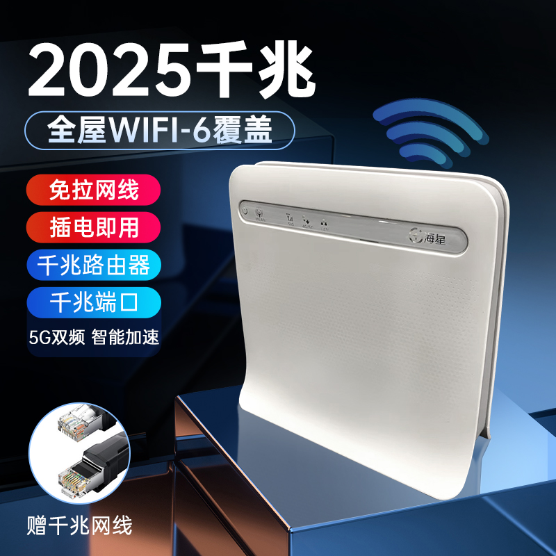 Wi-Fi路由器免拉网线双频合4G一5G高速大功率信号即插即用全网通