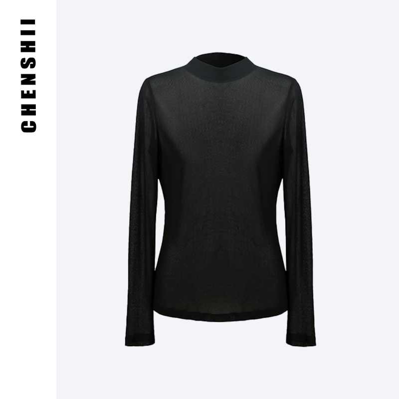 【CHENSHII 辰时】2025秋冬新款醋酸针织透视衫 CS1M03S032
