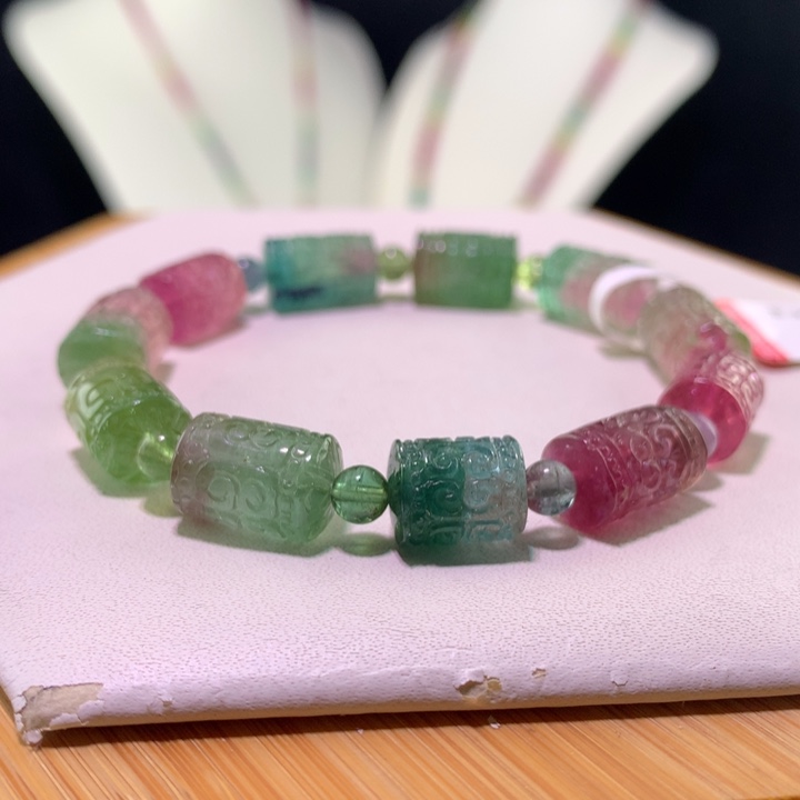 双色碧玺手链未镶嵌