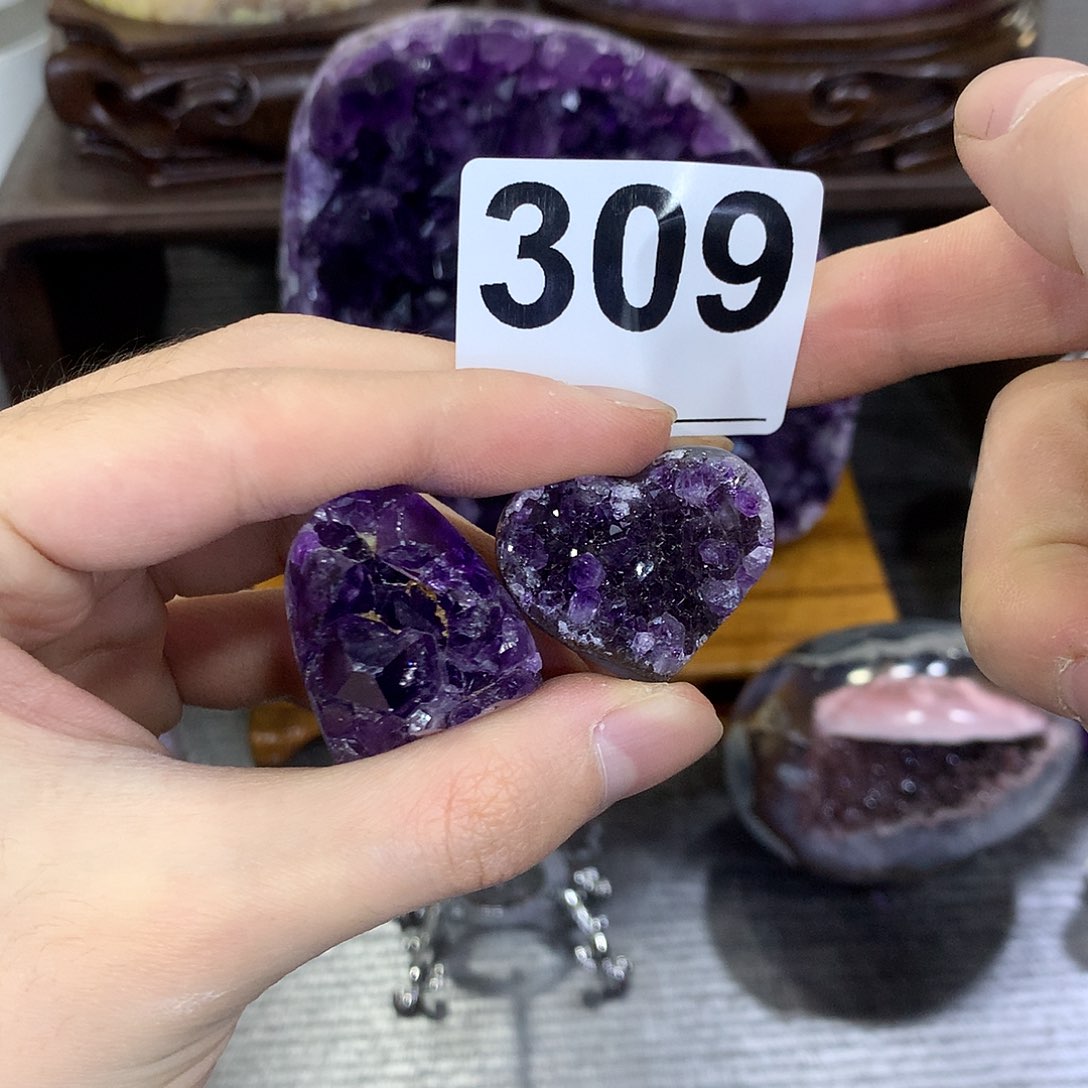 紫晶珠宝半成品未镶嵌309