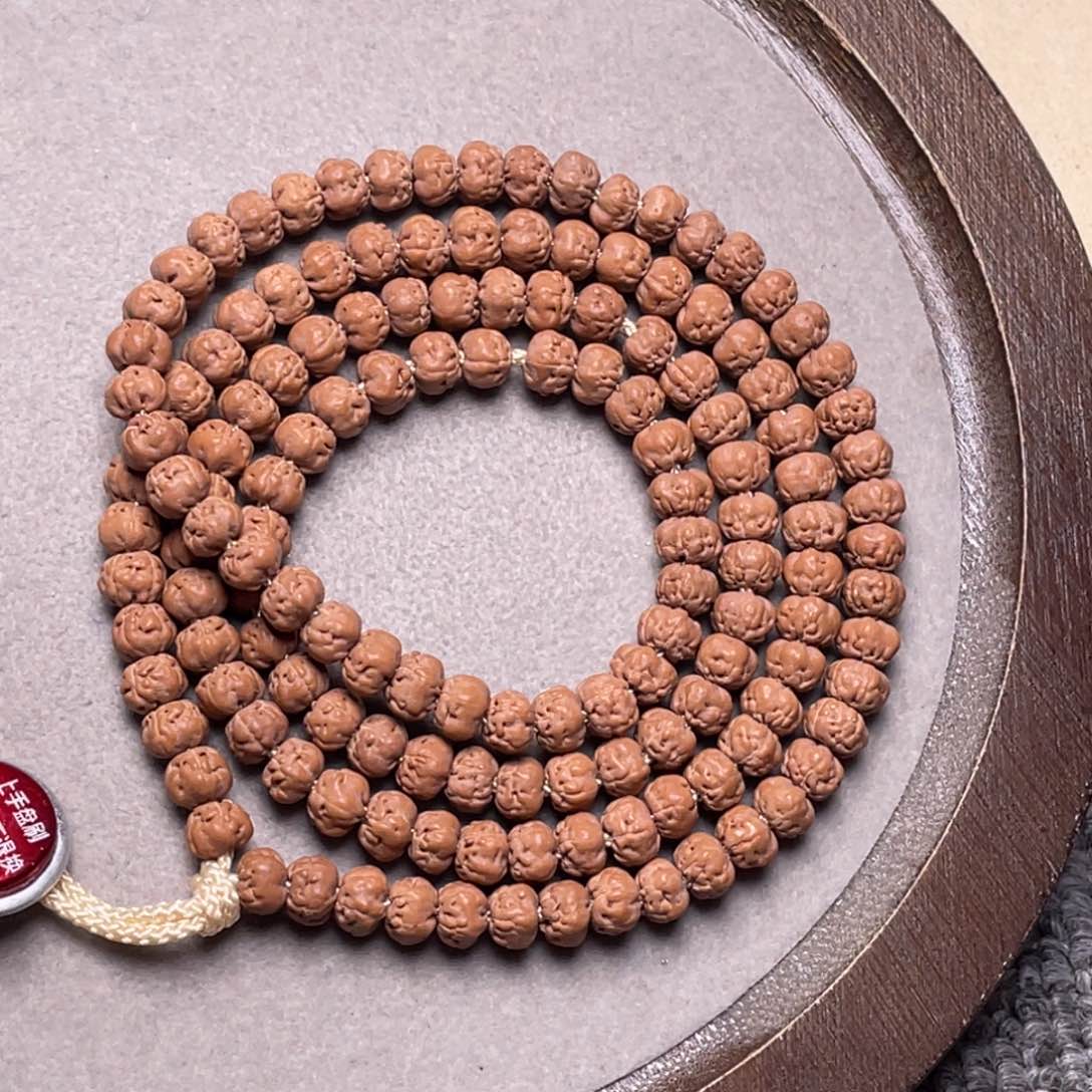 手串金刚菩提茄*啡梅朵头货佛手108尺寸5.5