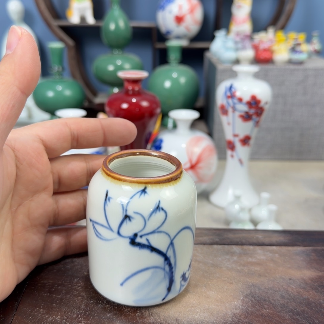 陶瓷手工小花器摆件