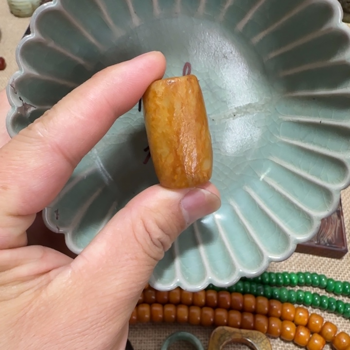 摆件【****】瓷器摆件手工珠子