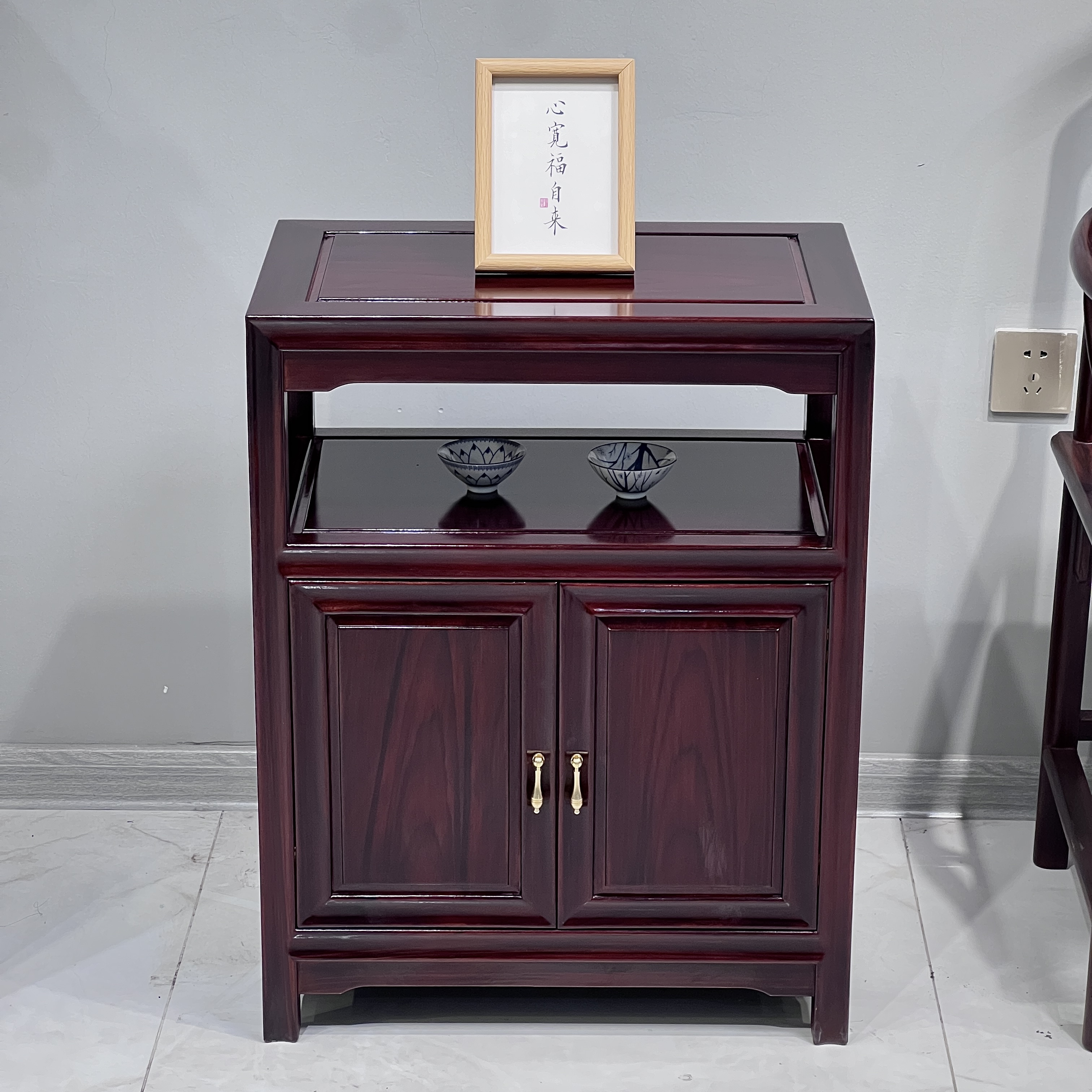 黑酸枝 茶水柜 储物柜 长56宽36高72