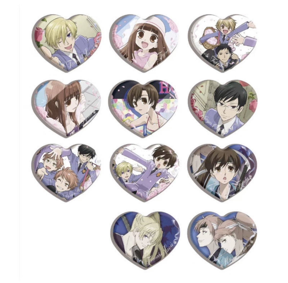 【樱兰高校男公关部】爱意指向 心型徽章/吧唧 正版官谷（盲盒代拆）