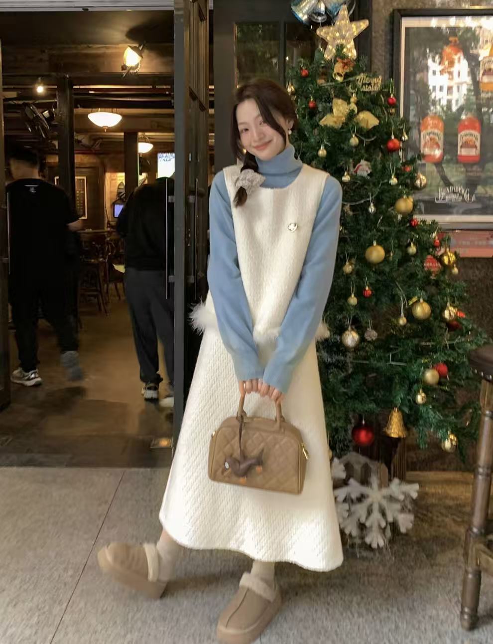 屁屁大码甜美时尚温柔气质韩系可爱大码套装