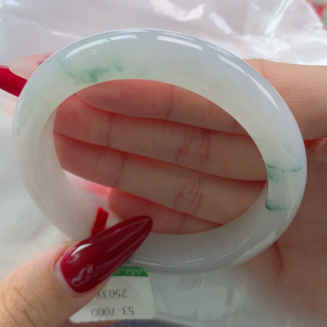 未镶嵌手镯翡翠缅甸天然翡翠A货53.8