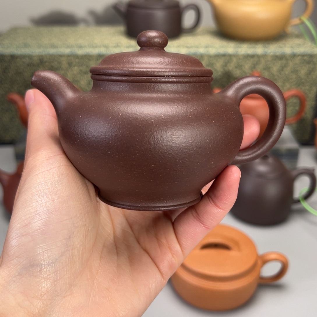 紫砂茶壶掇只千禧紫泥195c c