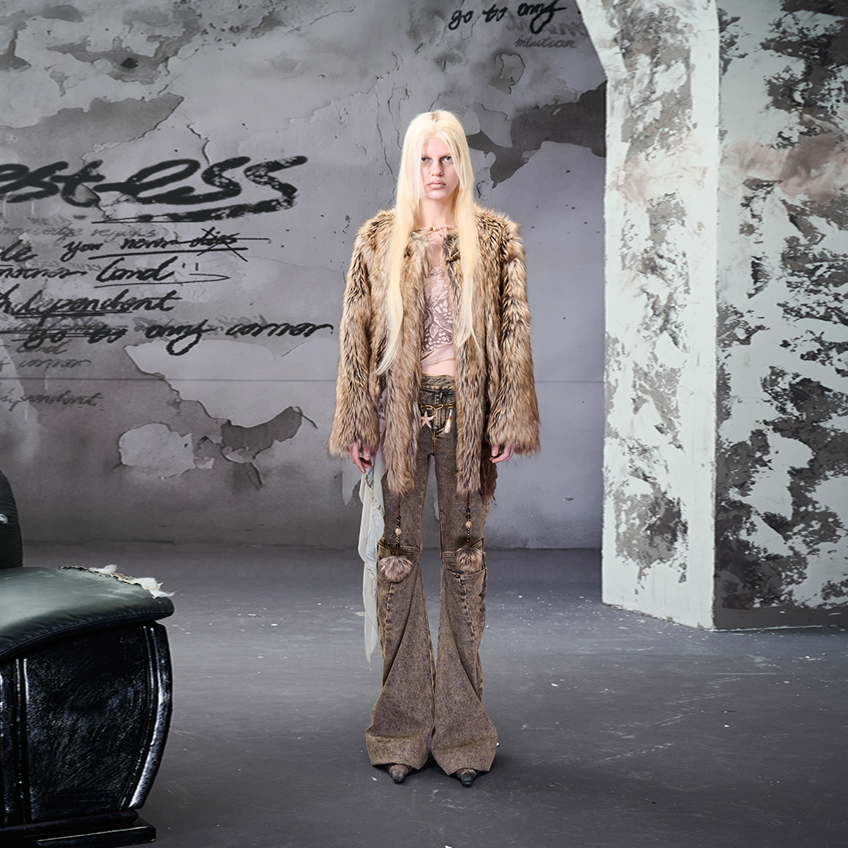 NN-NORTH NODE “汹涌地界”保暖厚款毛毛短款外套