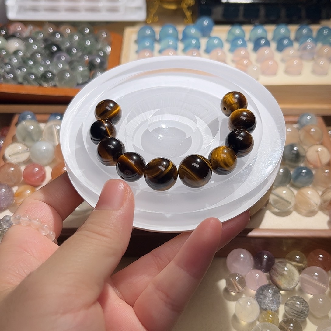 手链未镶嵌水晶黄虎眼12～13