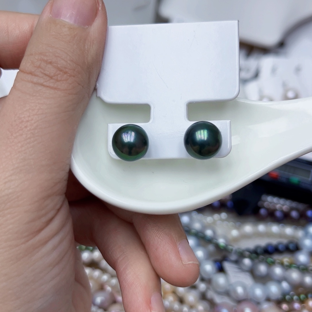 淡水珍珠耳饰银S925镶嵌