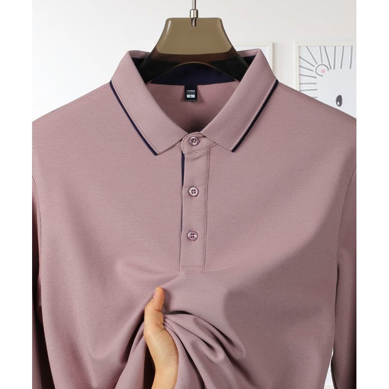 比家秋款【金标】 5188 领子条纹长袖POLO