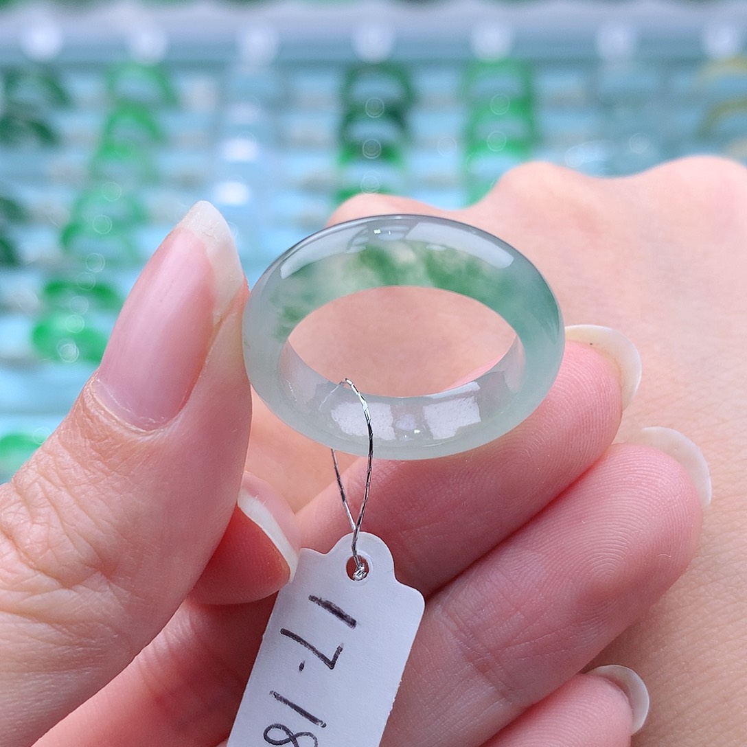 翡翠戒指未镶嵌缅甸翡翠A货