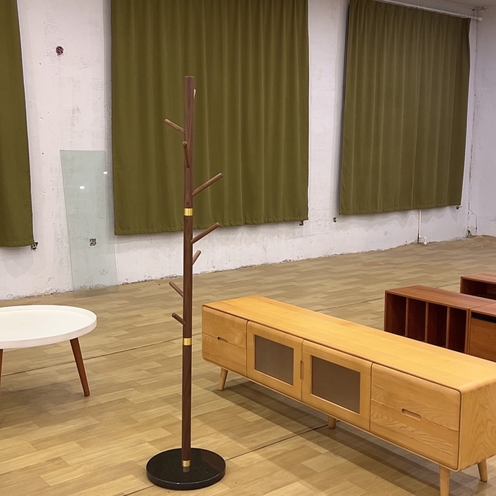 北美福利黑胡桃木衣帽架不退不换