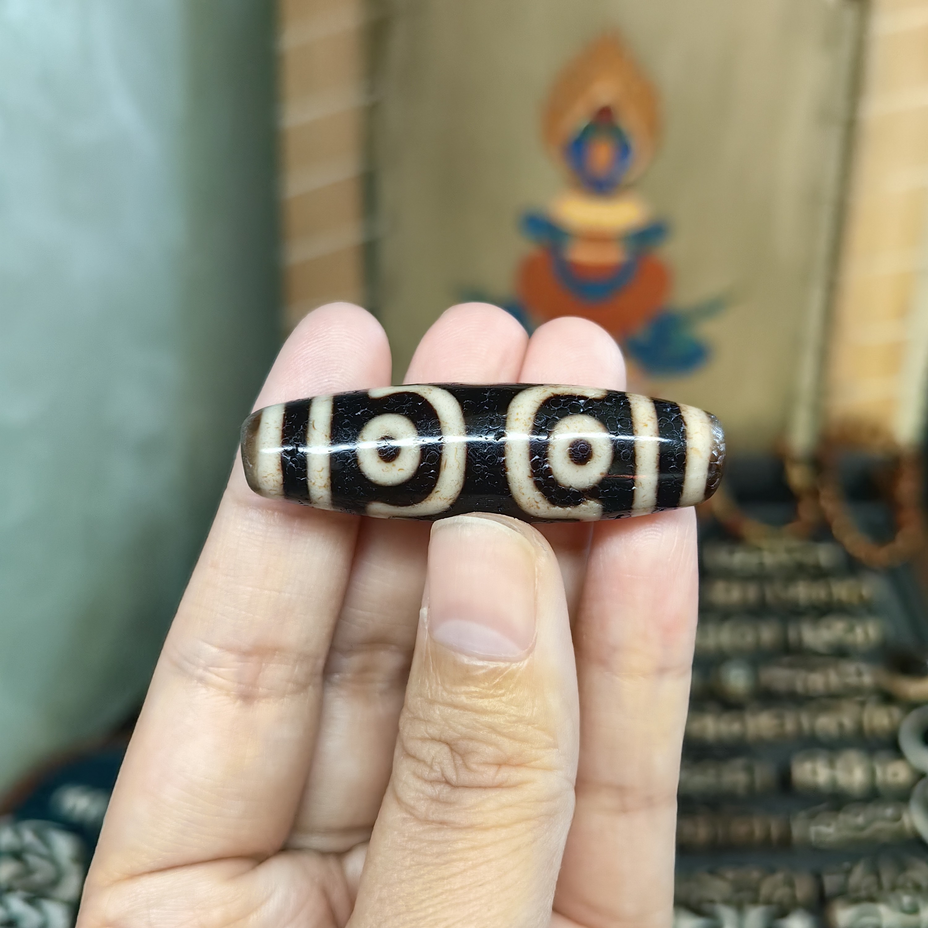 行运任晓攀顶料爆砂双线十字金刚六眼天珠