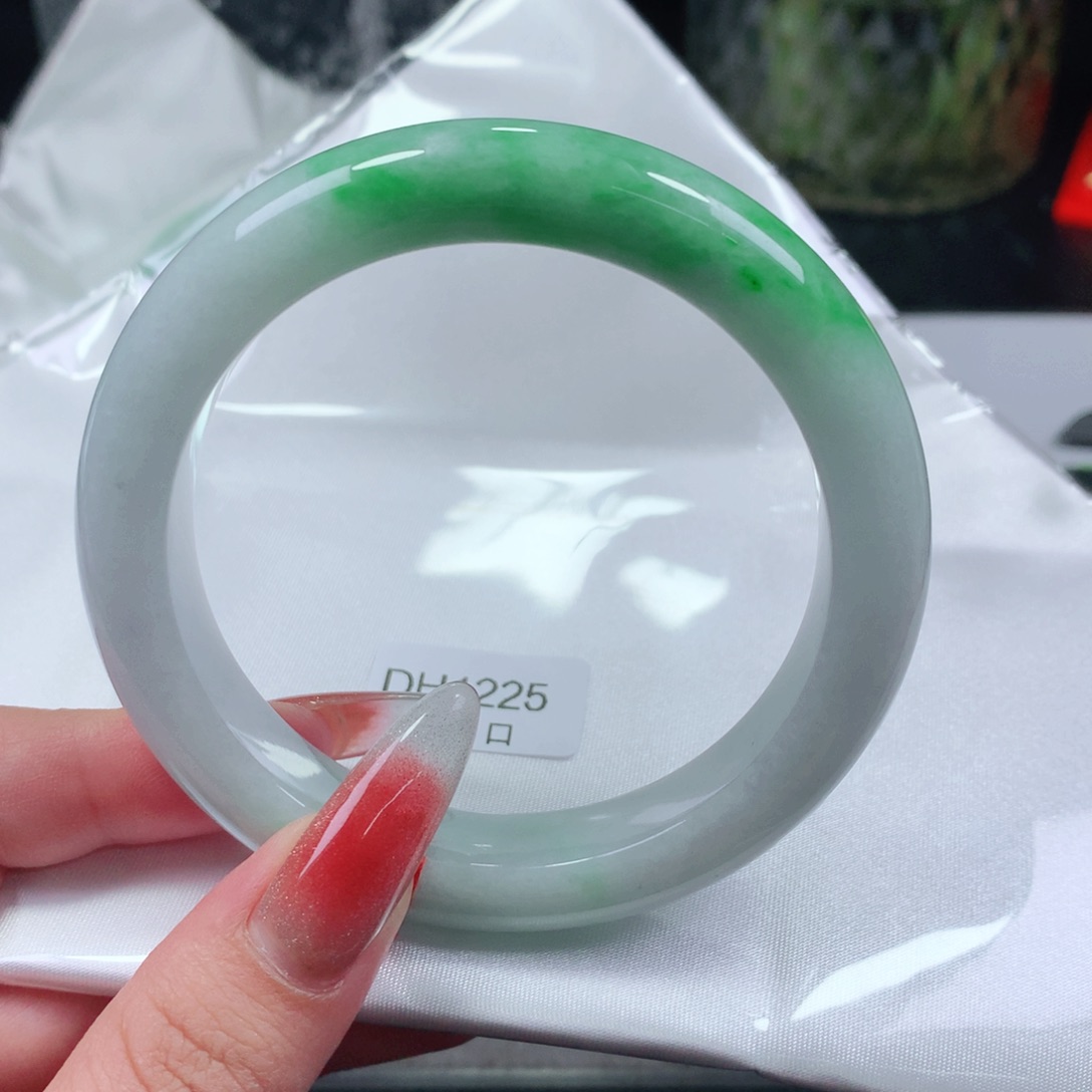 翡翠未镶嵌手镯正圈58.59