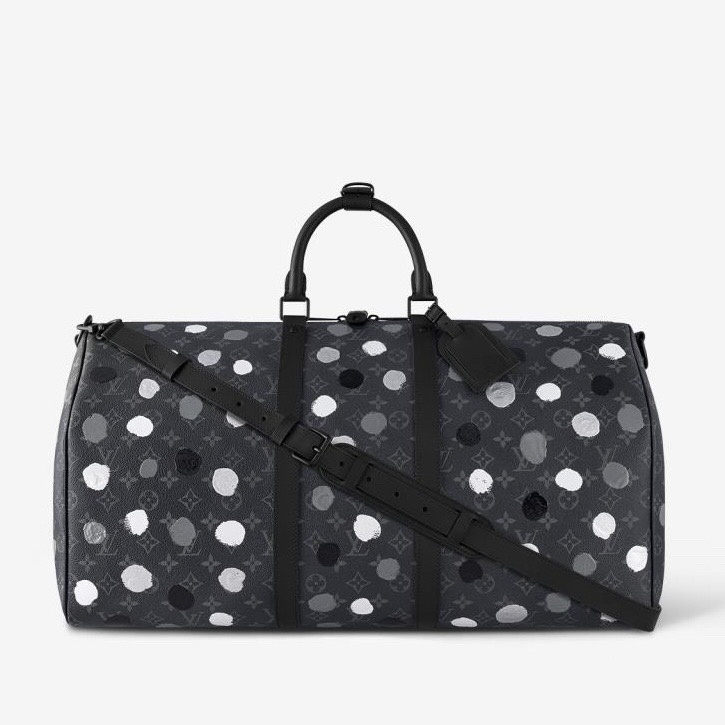99新 LouisVuitton/路易威登 草间弥生联名Keepall 55旅行袋 F887