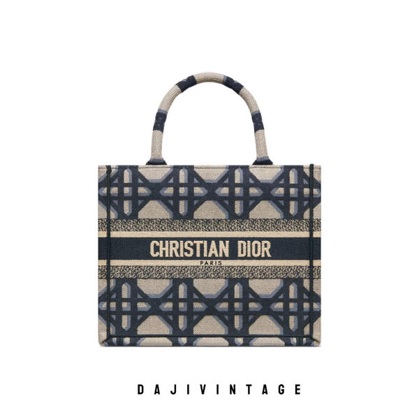 大吉中古/Dior迪奥藤格纹刺绣小号托特手提包