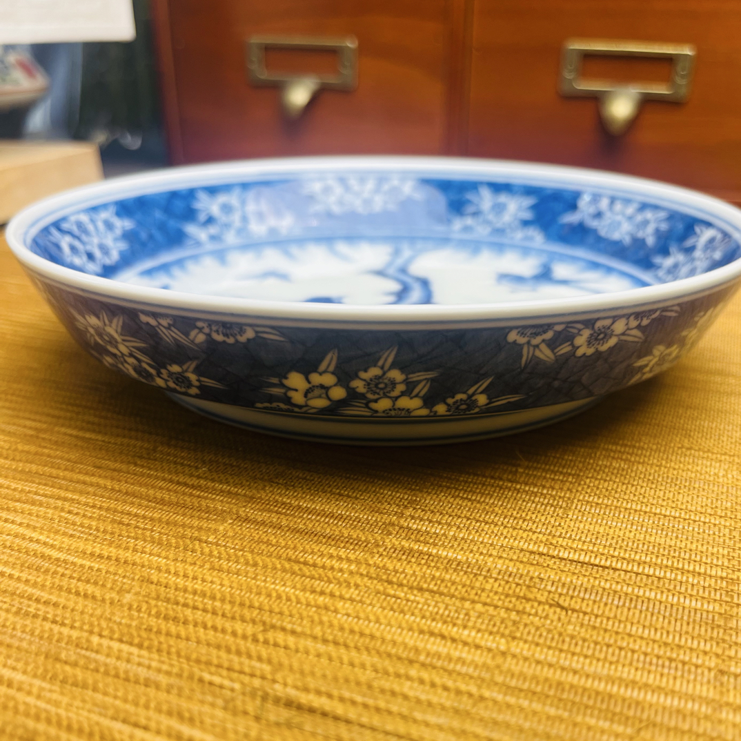 手工手绘鸟语花香壶承（微瑕）