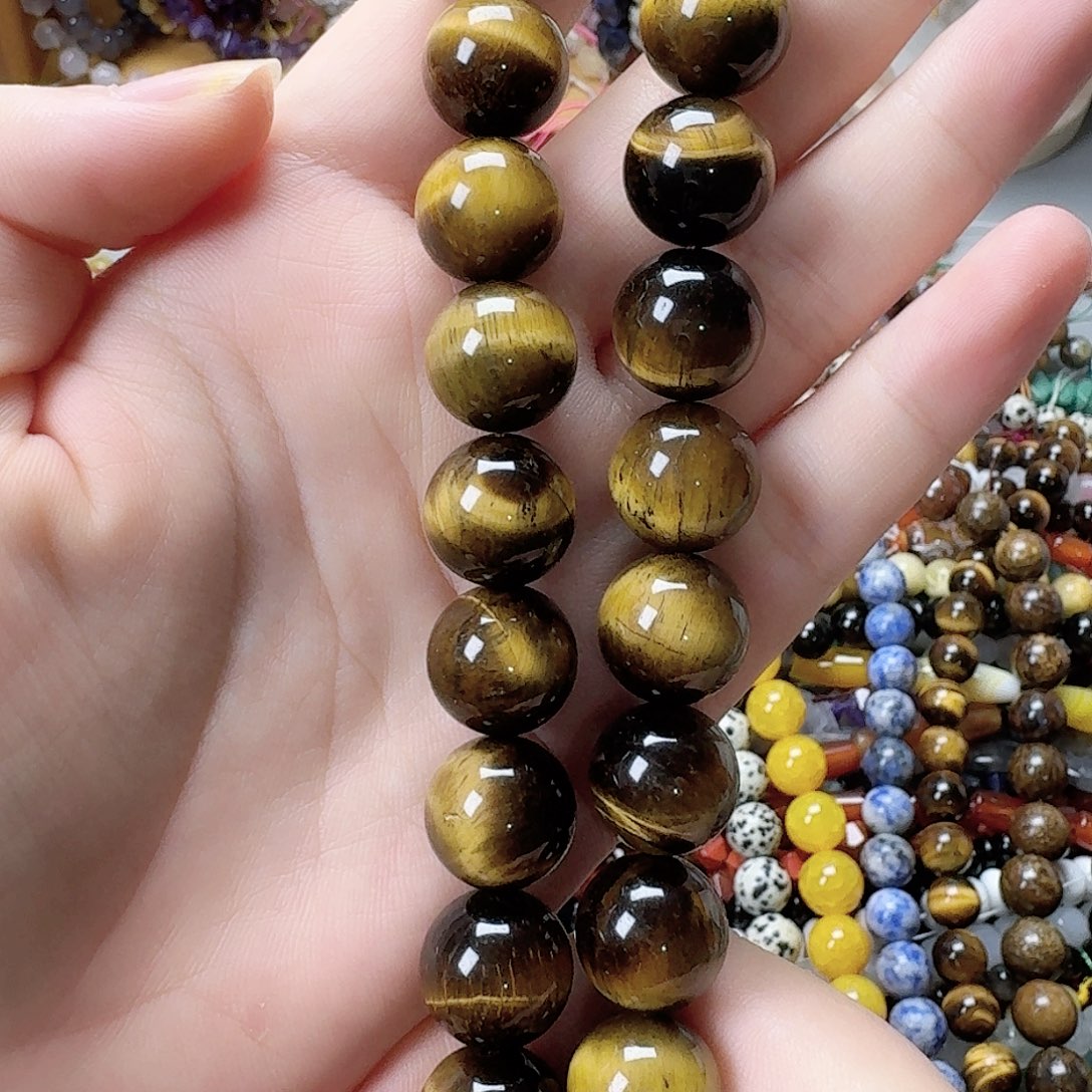 未镶嵌玛瑙/玉髓珠宝半成品卡14虎眼一条