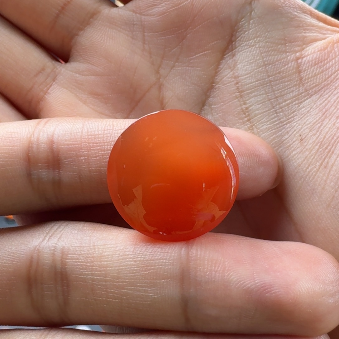 南红玛瑙未镶嵌圆牌20.2*10.1