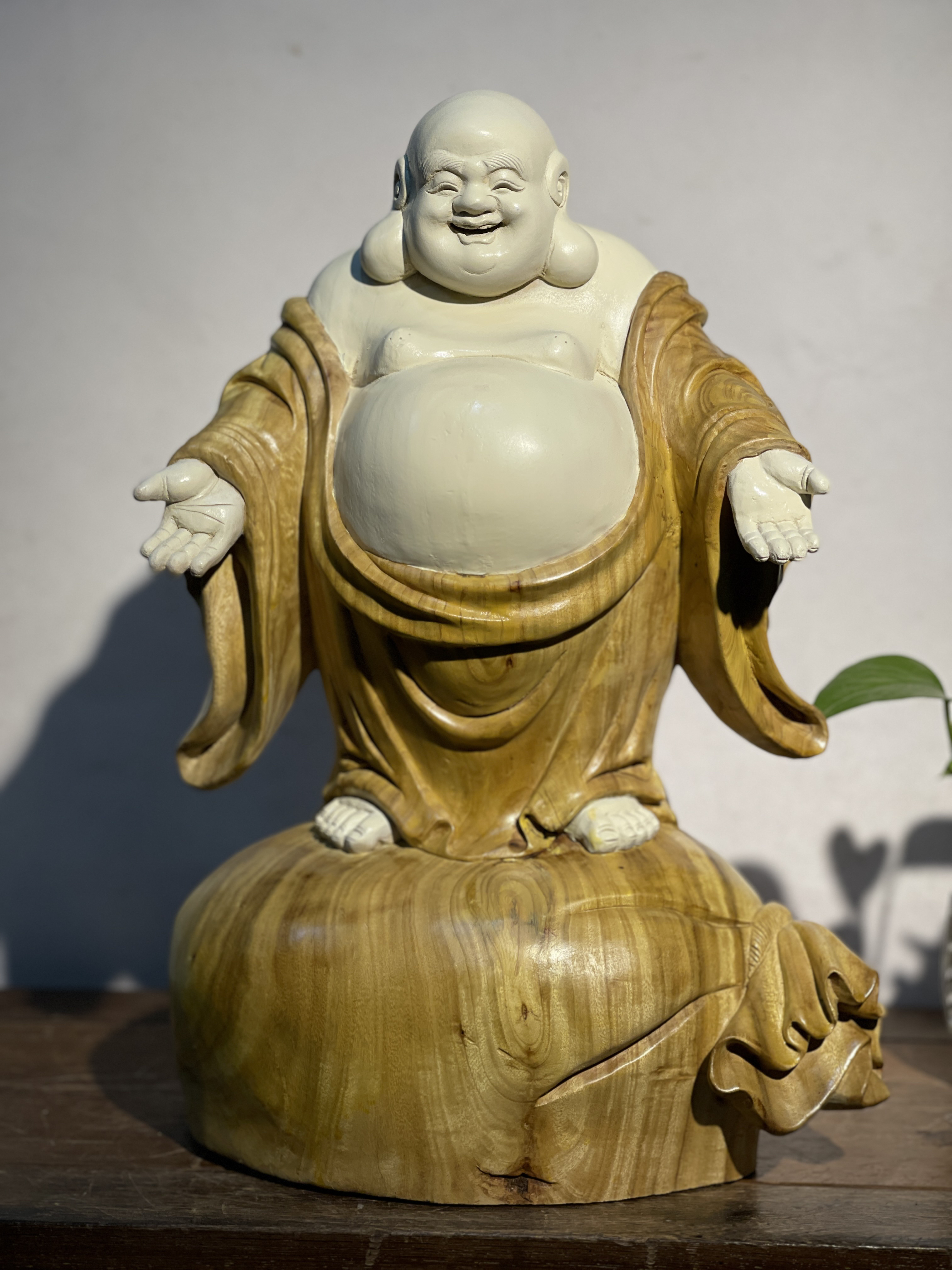 香樟木，弥勒 尺寸：长30宽20高48