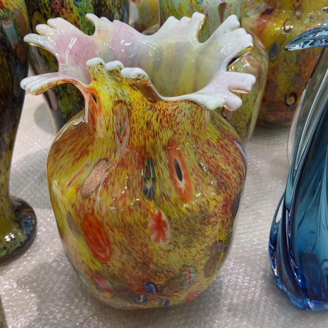 幻彩琉璃花器纯手工制作高度 36