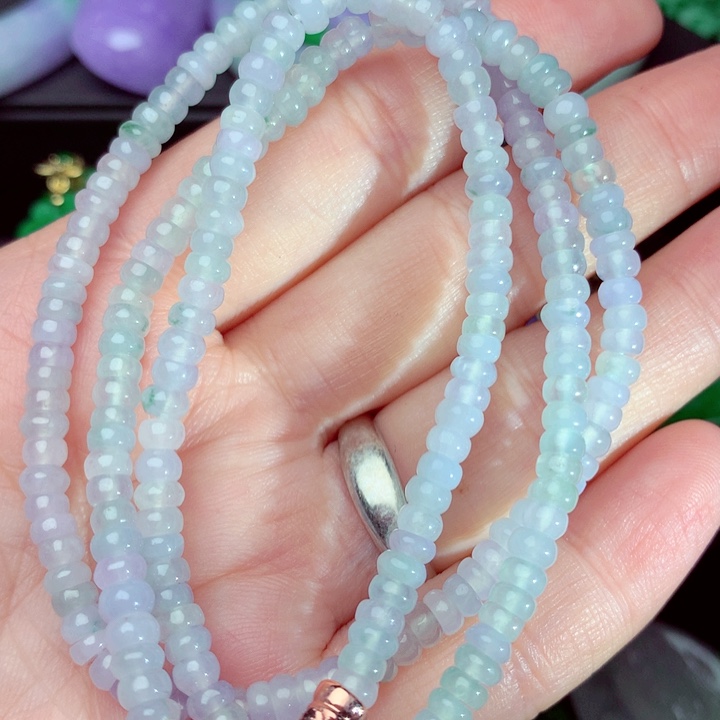 翡翠未镶嵌颈饰项链