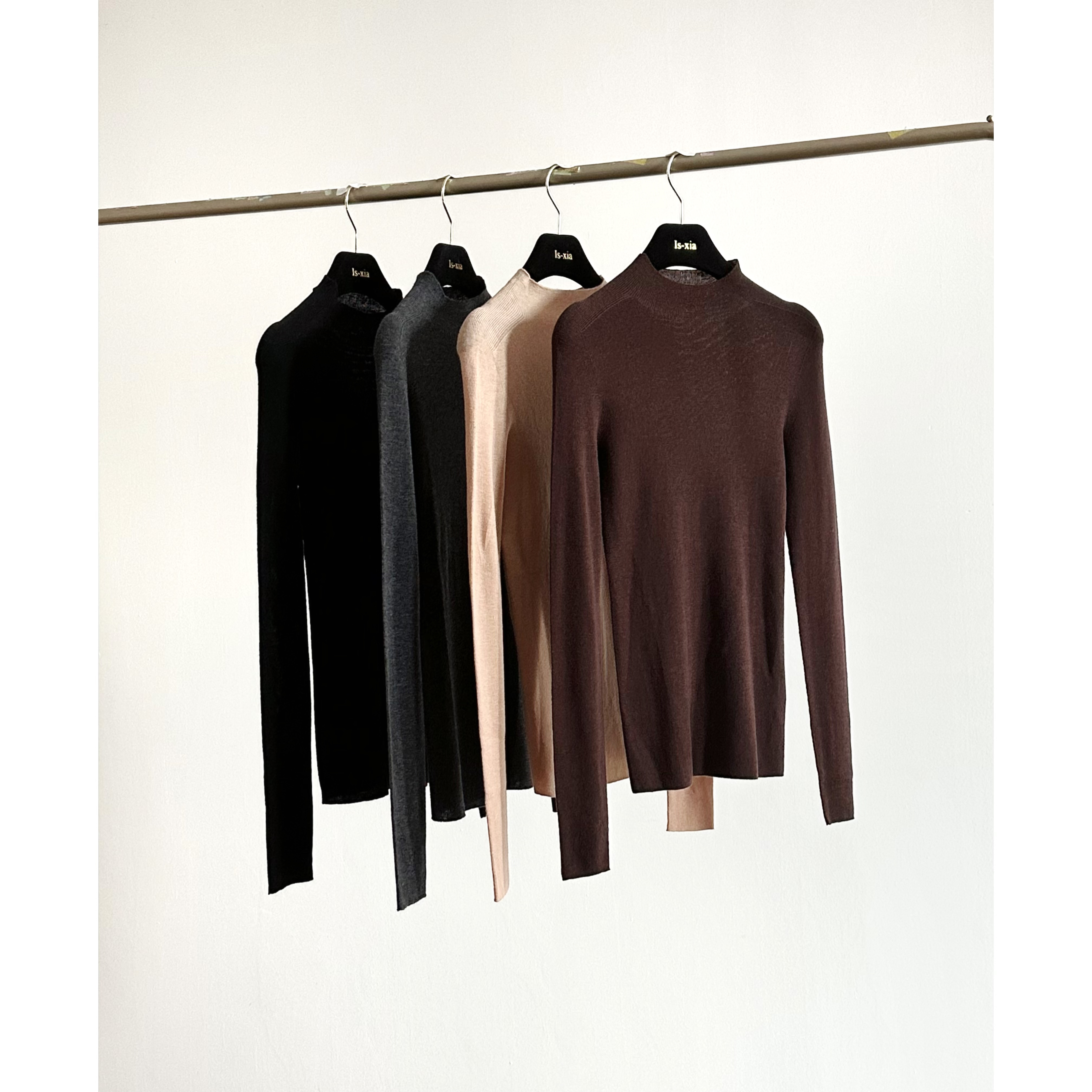 【裸肤致爱】柔肤细腻小山羊绒打底半高领毛衫 长袖套头时尚秋冬