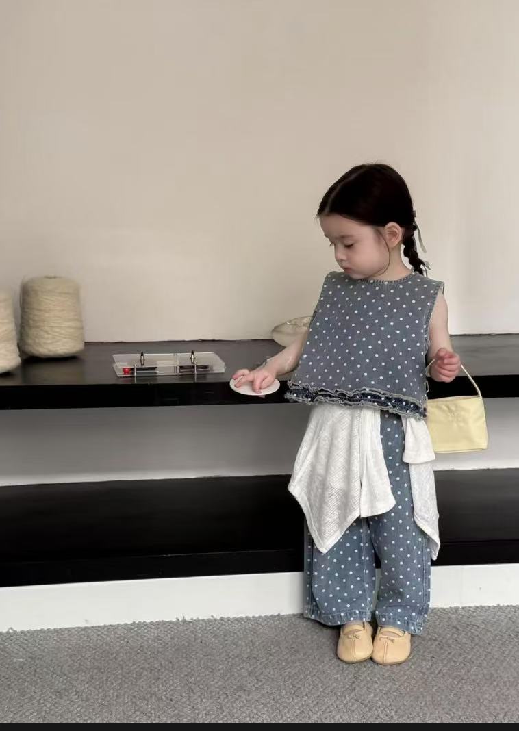 女童套装森系薄款百搭夏季T恤娃娃衫衬衣