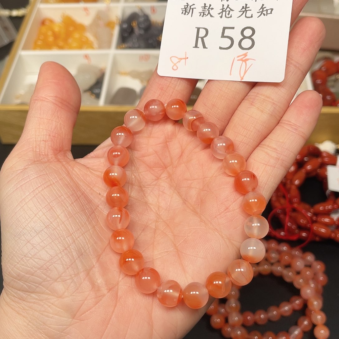 南红玛瑙珠宝半成品未镶嵌R58