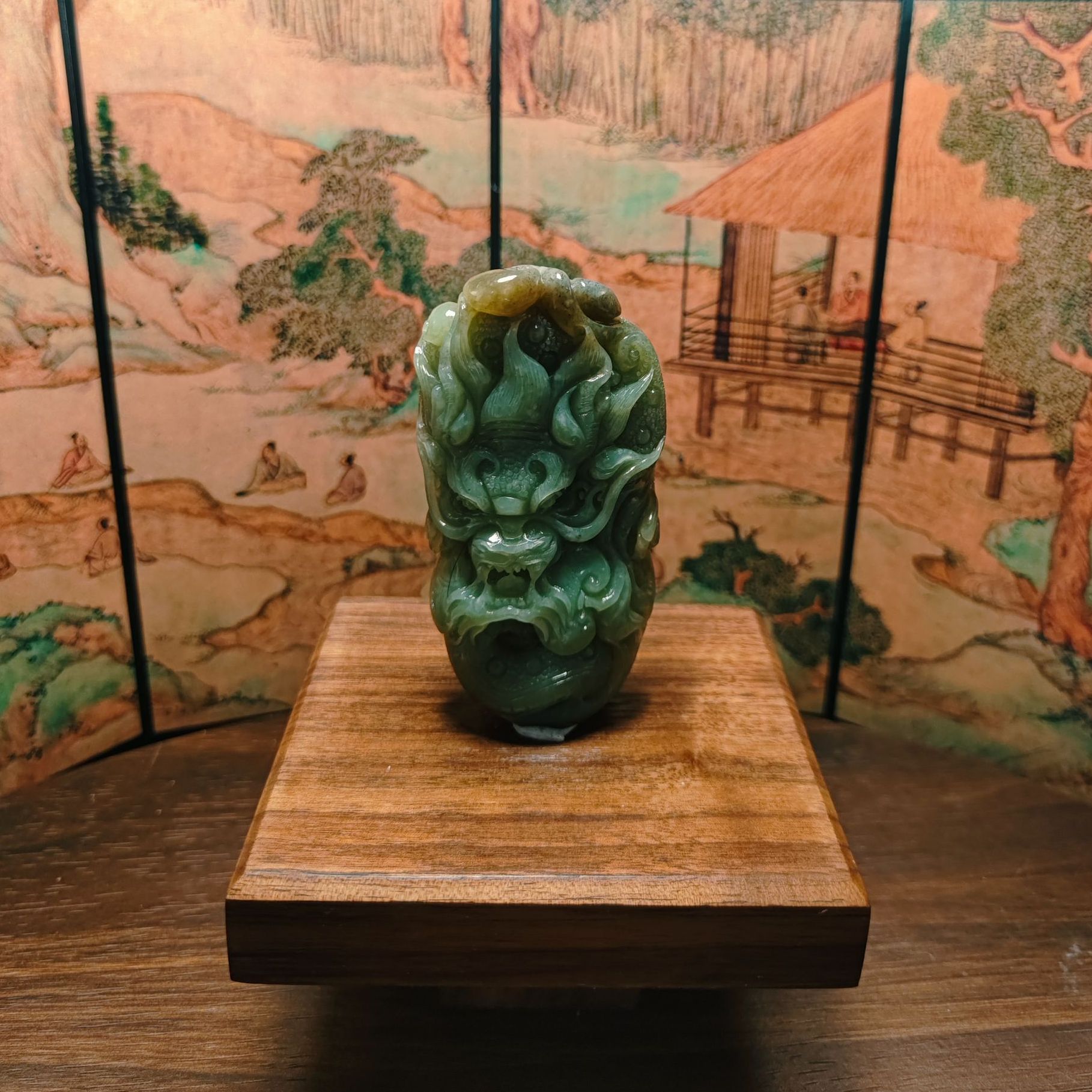 T和田玉龙形手把1427