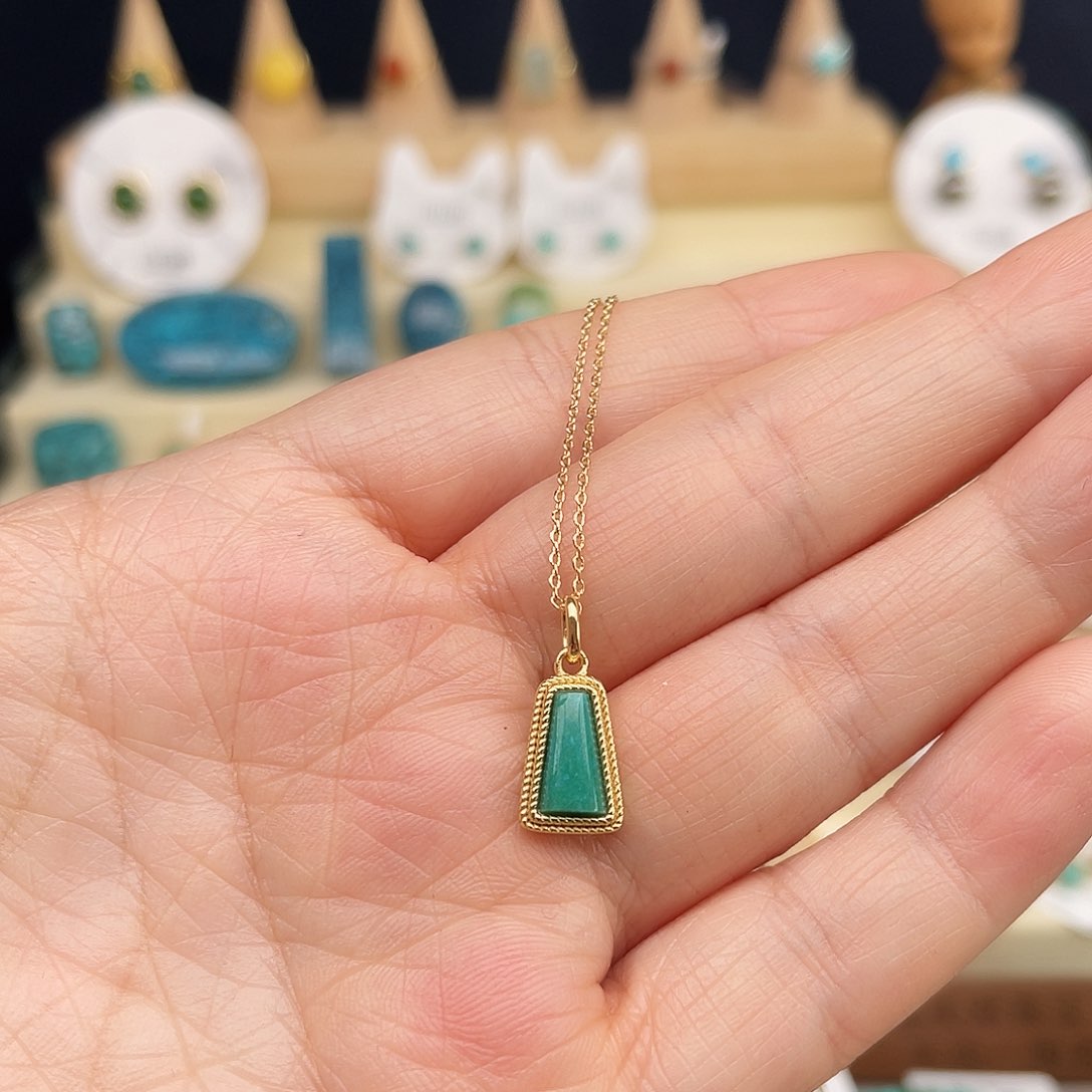 绿松石颈饰合金项链