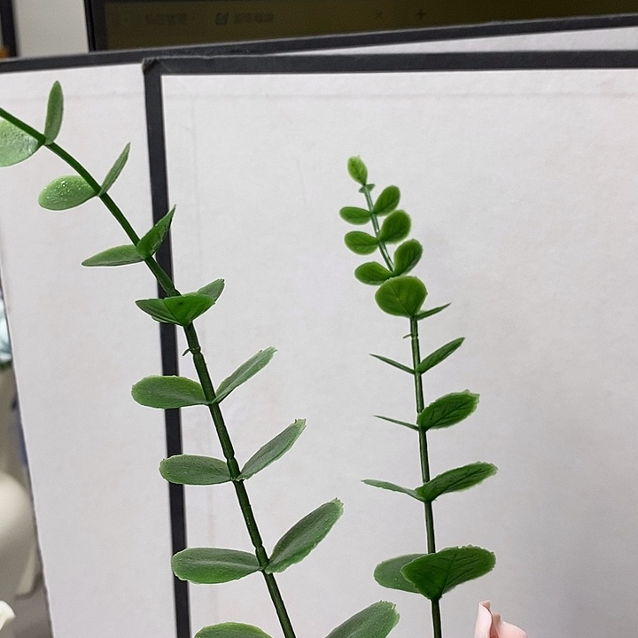 陶瓷陶瓷材料2只塑料叶子