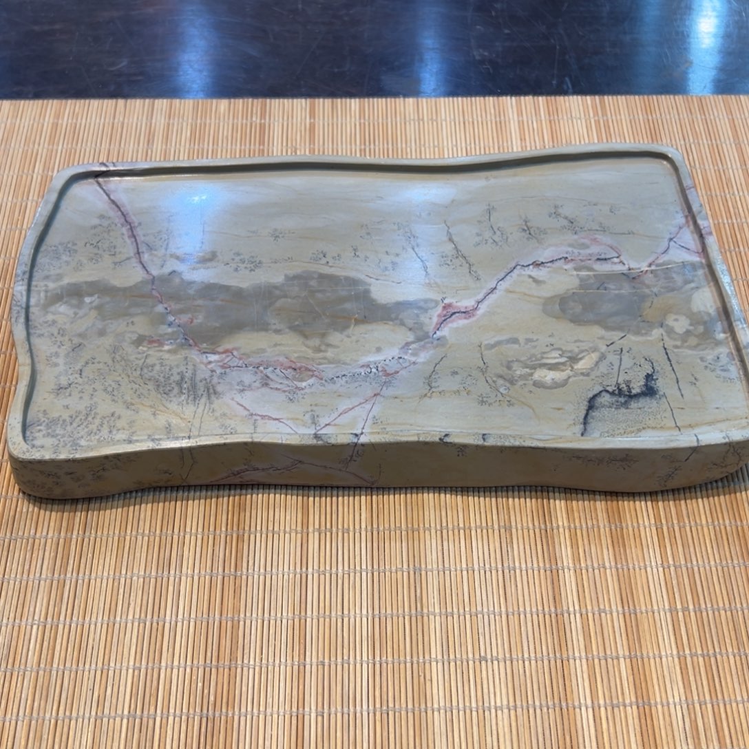 天然国画石干泡台23*11