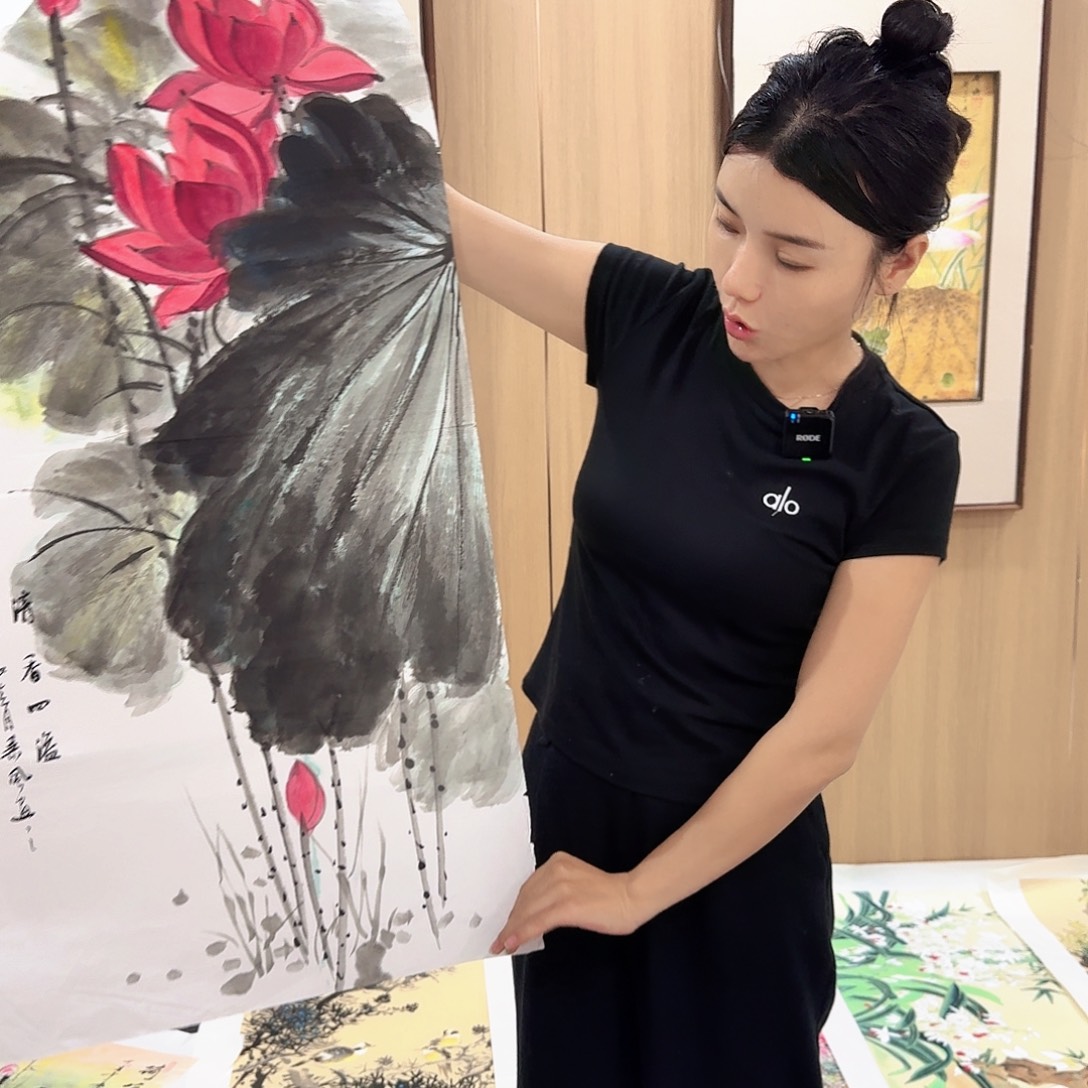 国画吧美女开播了，国画来咯