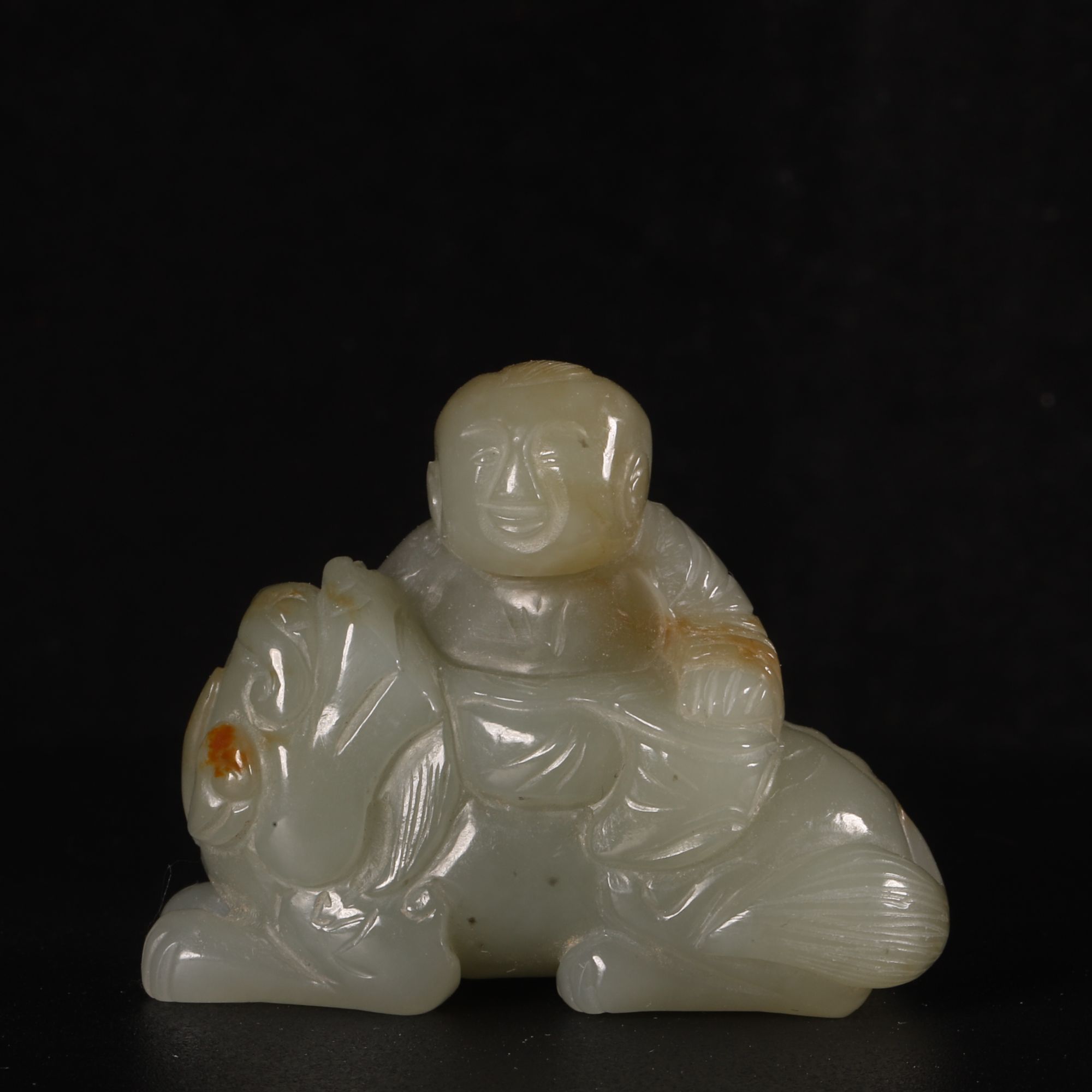 明   和田玉《摆件》手把件，老物件。