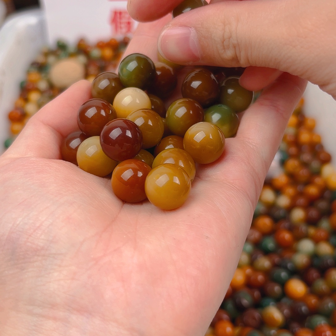 吊坠菩提根/象牙果散珠孔雀绿20颗