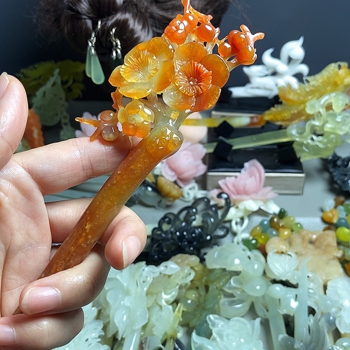 幸***儿岫玉未镶嵌发簪发簪