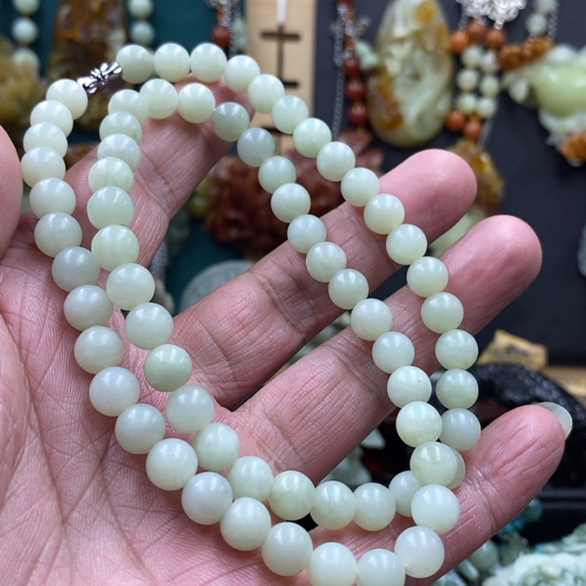 【闪购商品】蛇纹石玉项链未镶嵌