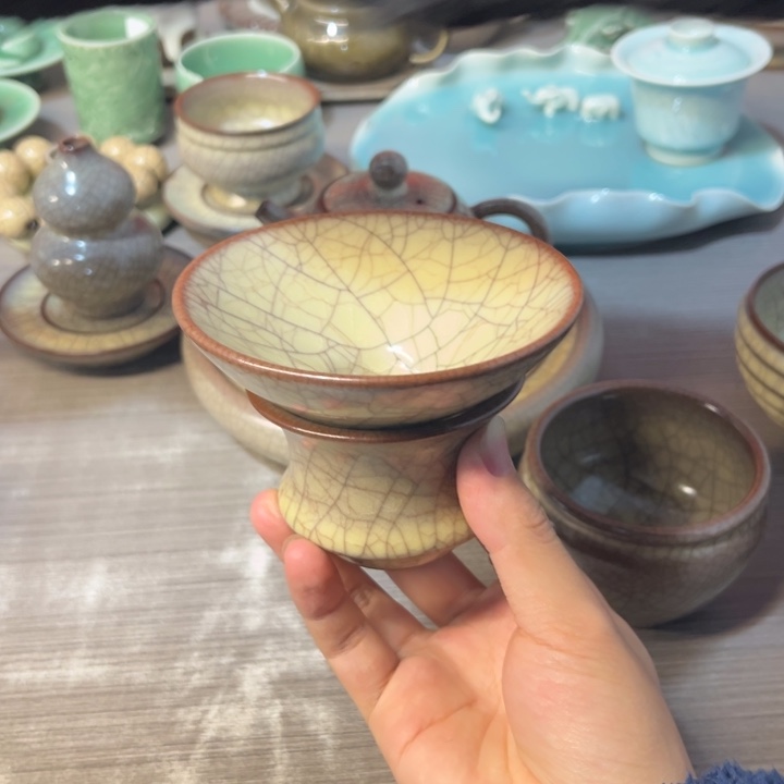 传世哥窑 茶漏特价