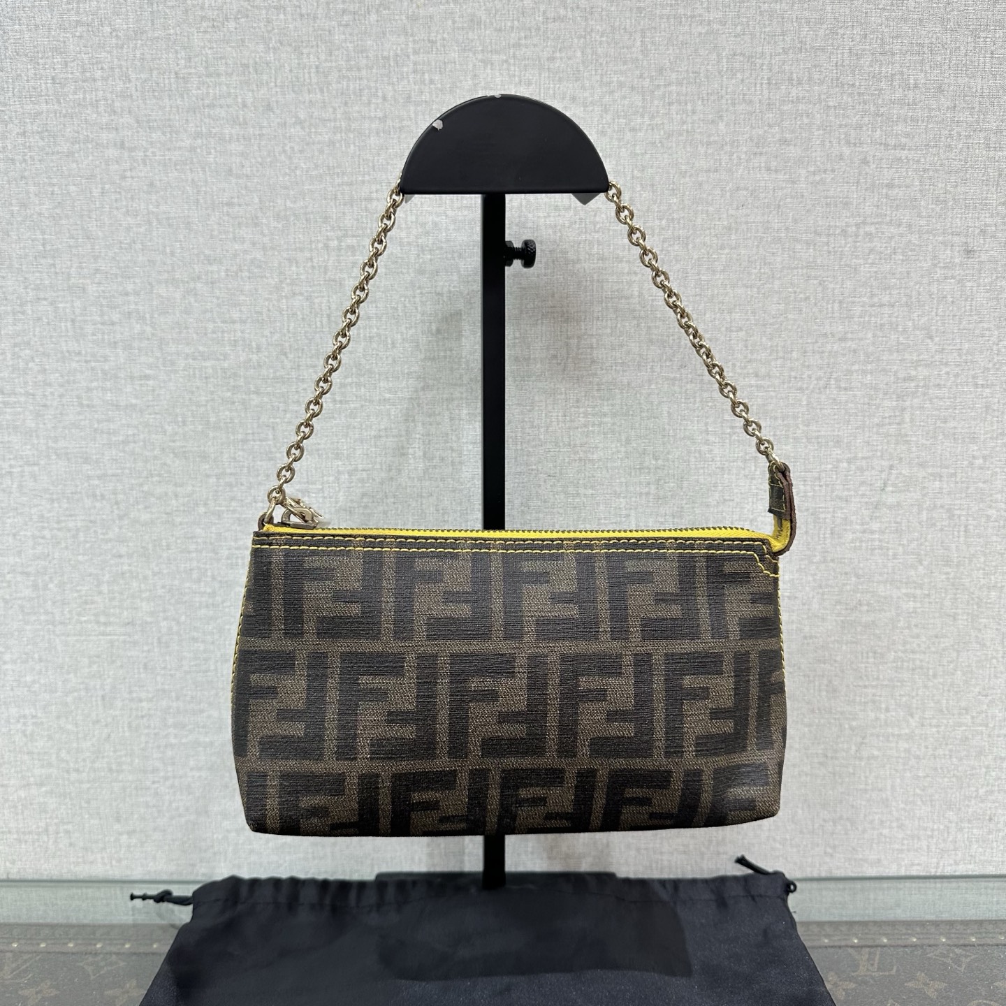 95新 FENDI/芬迪 老花单肩腋下麻将包 11492