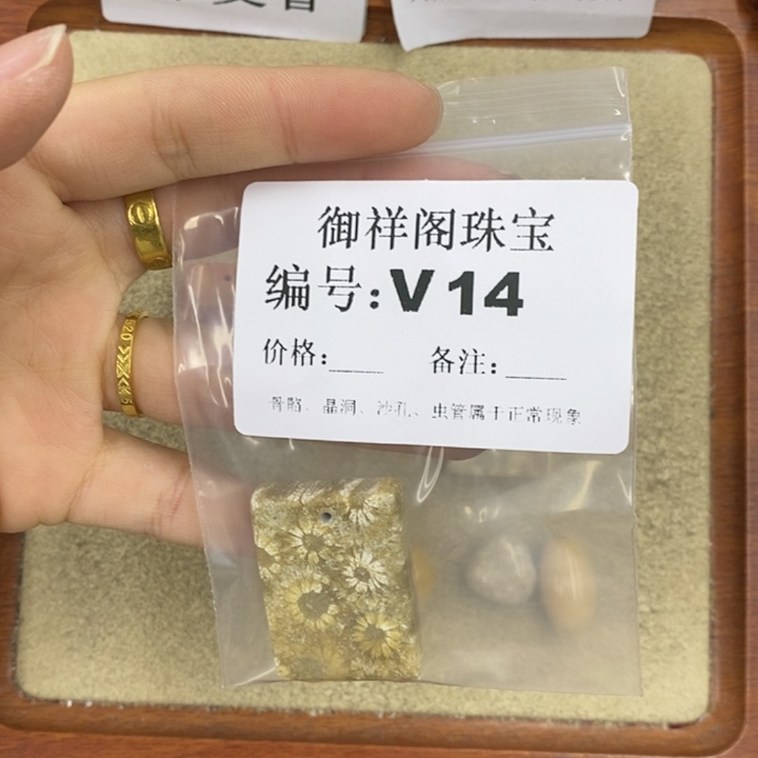 硅化珊瑚（珊瑚玉）颈饰未镶嵌菜***糊