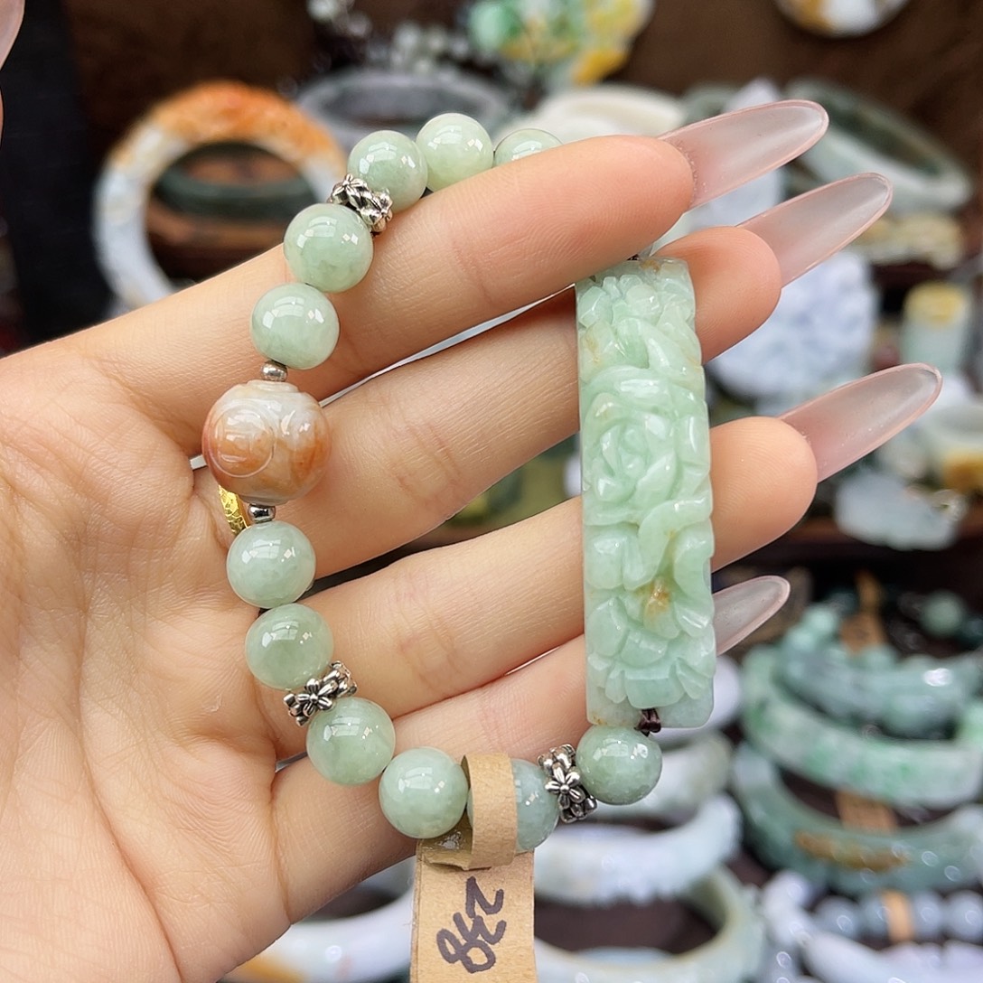 健***福翡翠未镶嵌手链手链